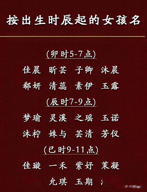 出生时辰看八字起名字(时辰对照表 生辰八字取名)