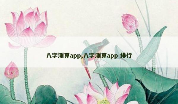 八字测算app,八字测算app 排行