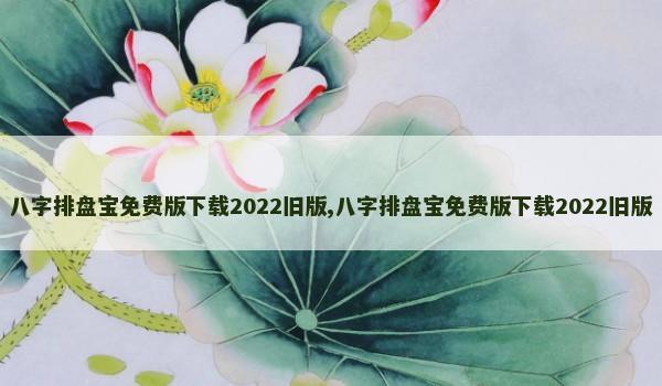 八字排盘宝免费版下载2022旧版,八字排盘宝免费版下载2022旧版