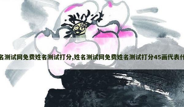 姓名测试网免费姓名测试打分,姓名测试网免费姓名测试打分45画代表什么