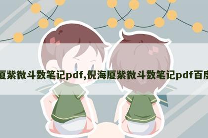 倪海厦紫微斗数笔记pdf,倪海厦紫微斗数笔记pdf百度网盘