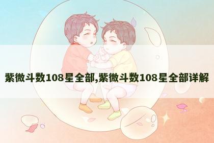 紫微斗数108星全部,紫微斗数108星全部详解